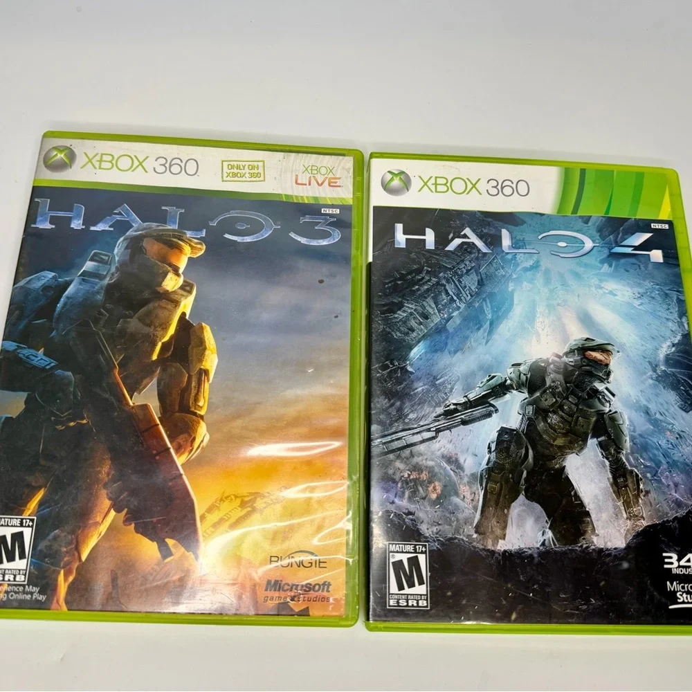 Halo 3 AND Halo 4 LOT for Xbox 360 Complete Tested Both MINT